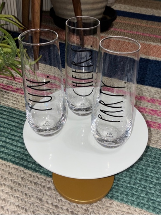 Rae Dunn Other - 3 PIECE SET RAE DUNN FUN, CHEERS, & PARTY Rae Dunn stemless champagne flutes